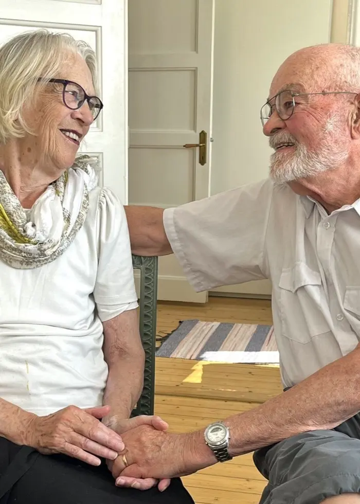 An och K-G återfann varandra efter 60 år. Foto: Ola Hemström