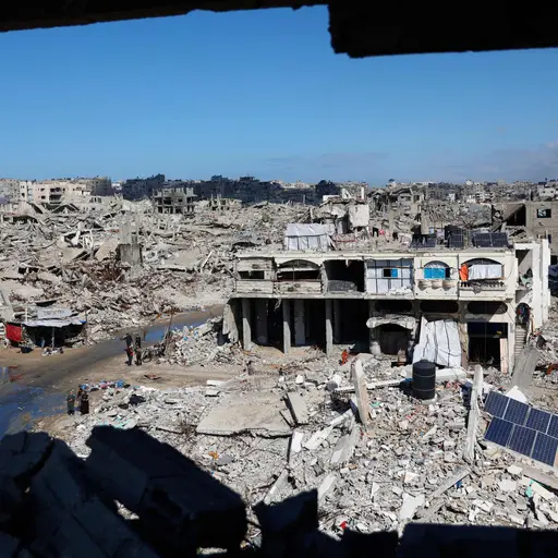 Raserat område i Gaza City. Foto: Omar Al-Qattaa/AFP/TT.