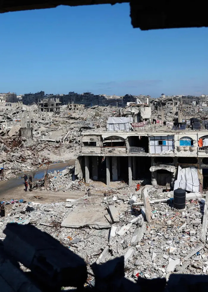 Raserat område i Gaza City. Foto: Omar Al-Qattaa/AFP/TT.