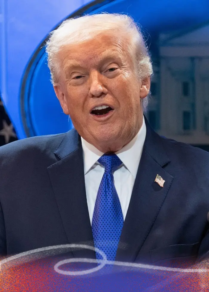 Bildkollage med två personer. Till vänster en person i kostym framför en bakgrund med vita huset och amerikansk flagga. Till höger en ishockeyspelare i blå matchtröja och hjälm.