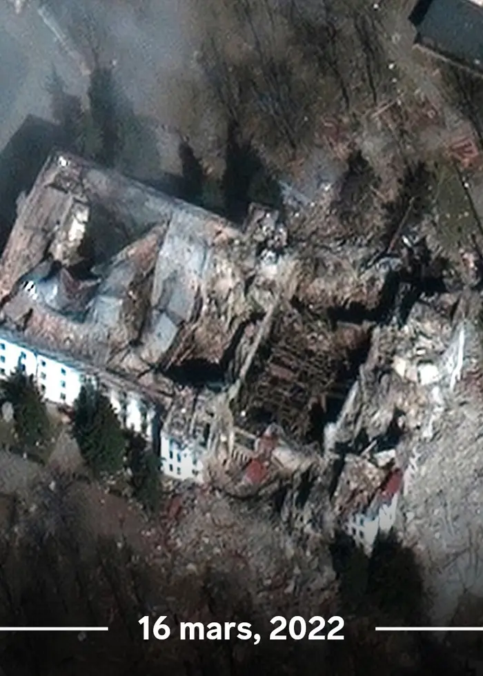 Mariupols bombade teater.