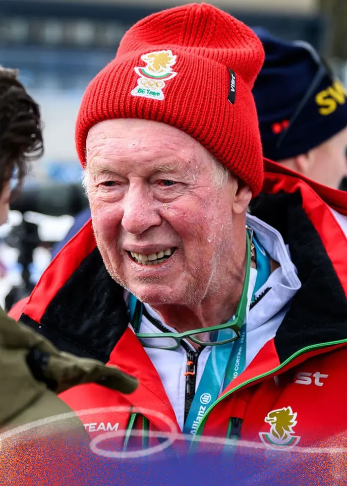 Martin Ponsiluoma firas av svenska laget. Till höger, tidigare Sverige-tränaren Wolfgang Pichler.