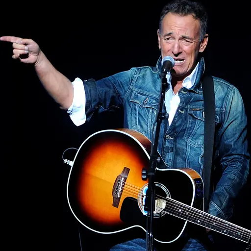 En man i mörk kostym och röd slips sitter vid ett skrivbord i ett kontor med amerikanska flaggor i bakgrunden. Andra personer står i bakgrunden.