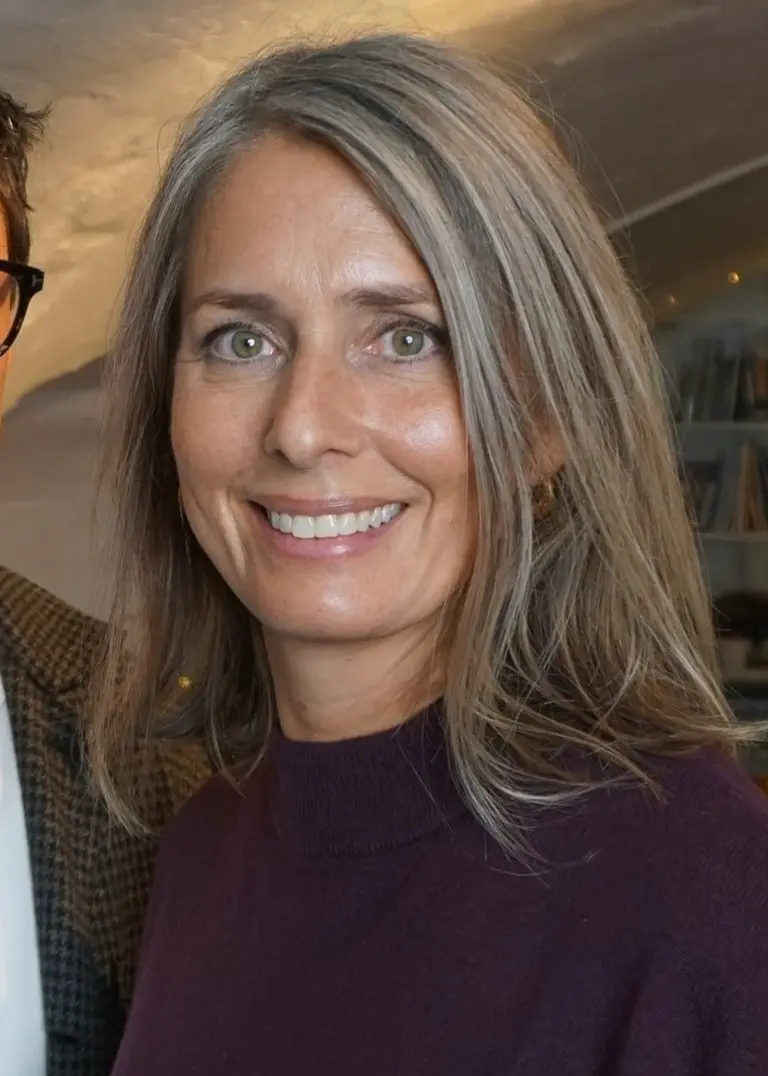 Martin Wicklin, programledare, och Helena Helmersson, företagsledare.