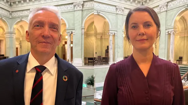 Valtiopäivämies ja -vaimo: Birger Lahti (V) ja Ida Karkianen (S).