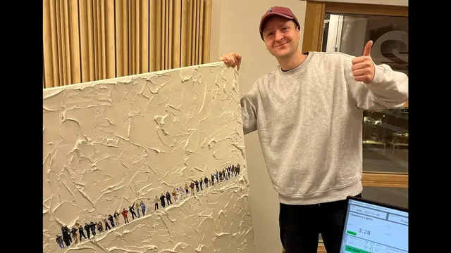 Frans Nilsson målar för barns rätt att gå i skolan