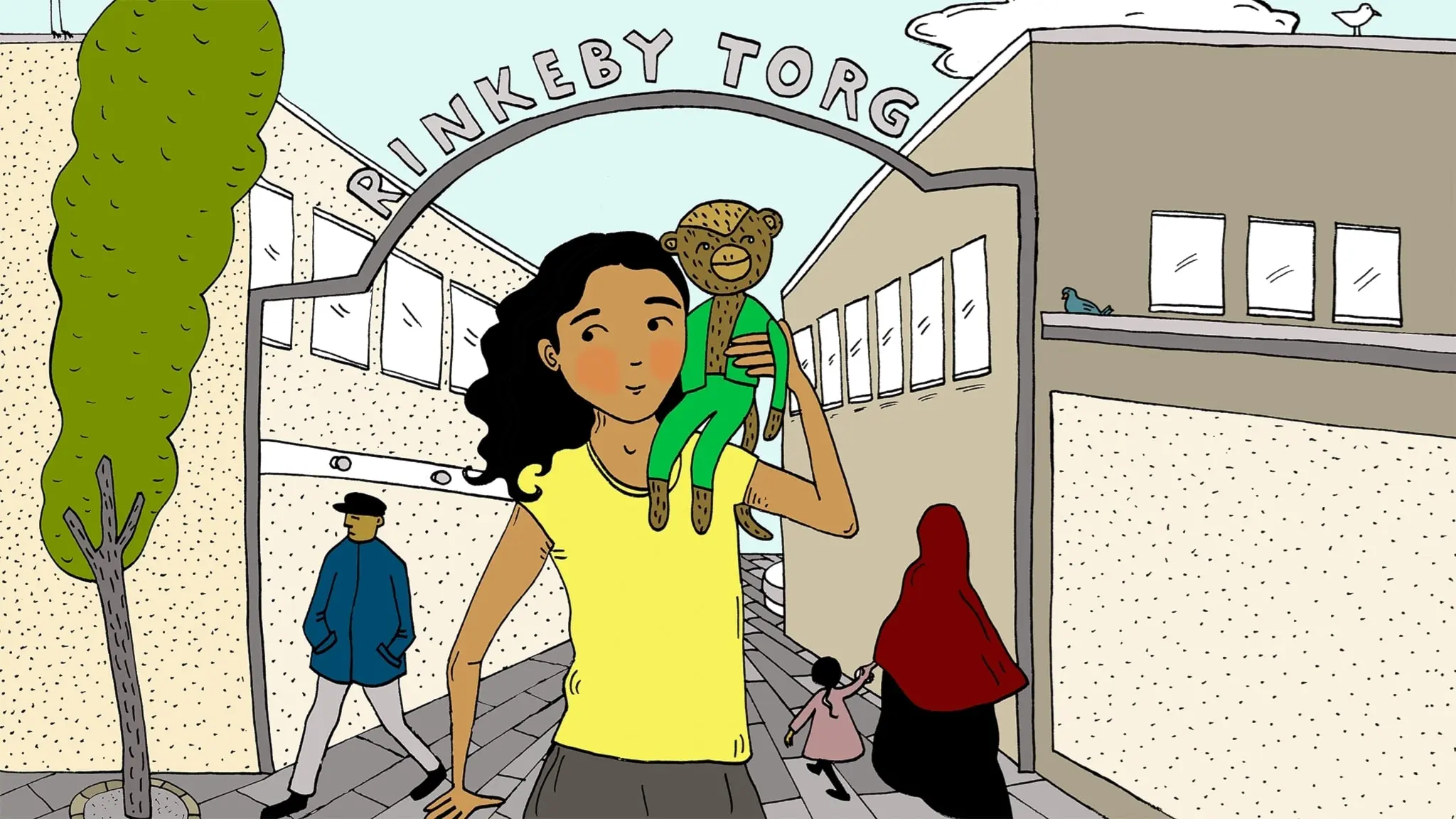 Pippi i Rinkeby, del 4 - Pippi på Rinkeby torg. Bild: Amanda Eriksson