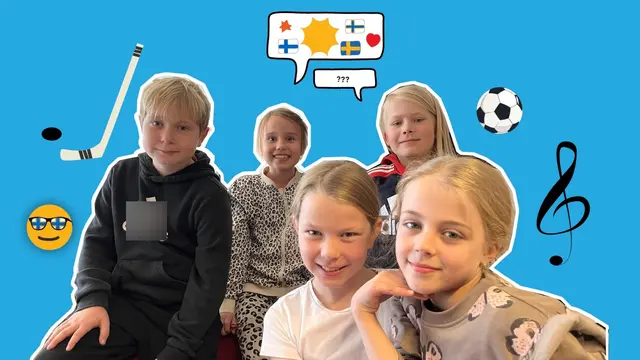 9-vuotiaat Benjamin, Ada, Enni, Leevi (takana) ja Isabella ovat mukana Roketissa!