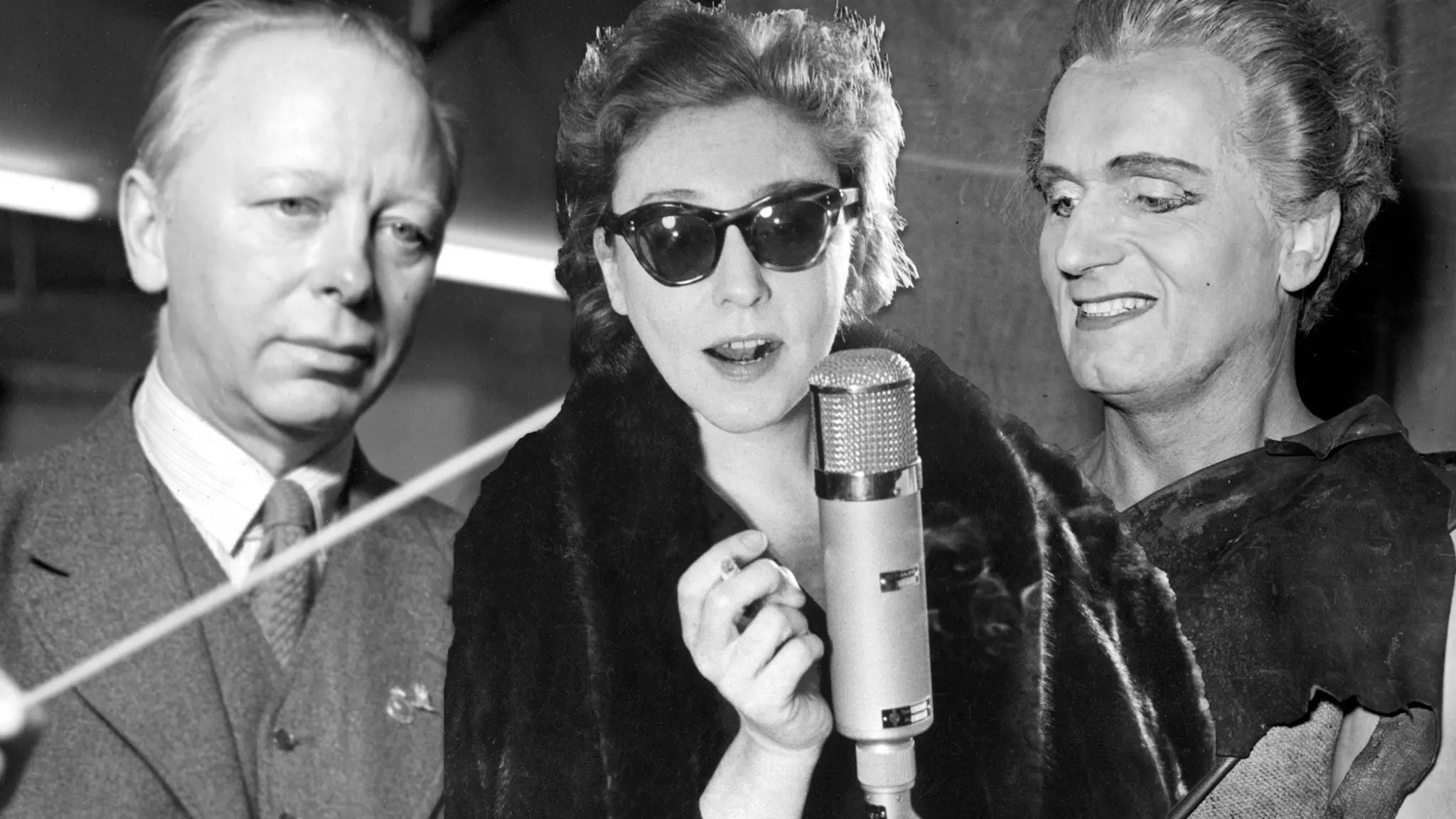 Bild: Tonsättaren Kurt Atterberg, sångerskan Zarah Leander och operasångaren Set Svanholm.