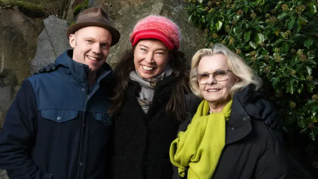 Olof Wretling, Marie Lundström och Marie Göranzon går i mål med bokcirkeln om Linn Ullmanns roman De oroliga, 2025.