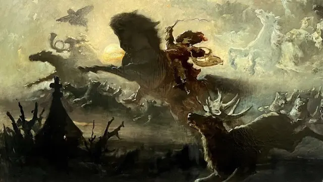 Chasse infernale, 1889 av Gustav Wertheimer (1847-1902).