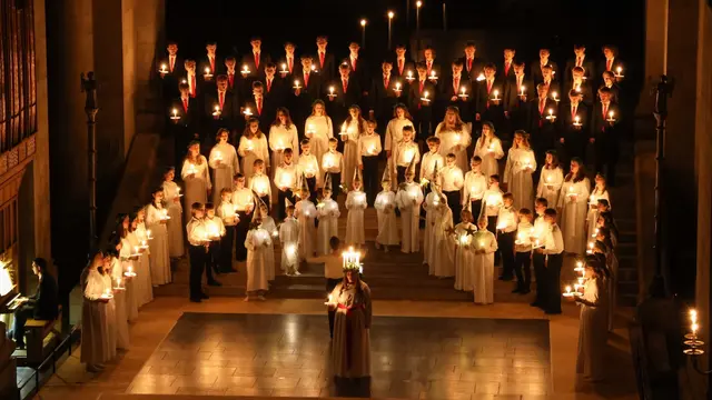 Lunds Domkyrkas Gosskör och Damkören Korallerna sjunger in julen i Lunds domkyrka