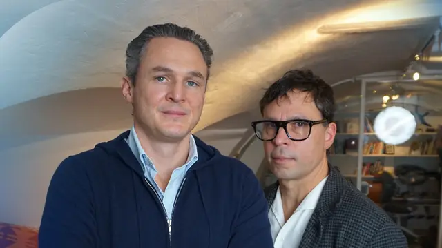 Alexander Ernstberger, Allra-grundare, och Martin Wicklin, programledare.