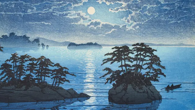 Matsushima Futagojima (1933) av Kawase Hasui
