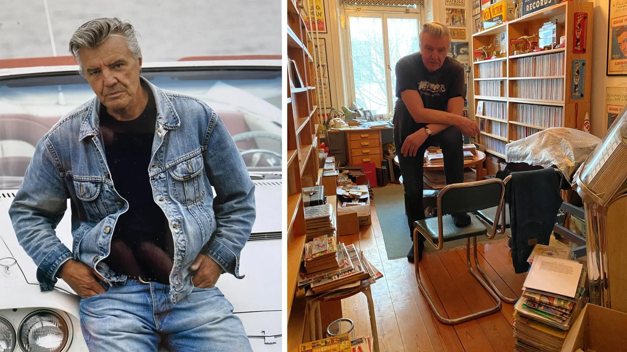 Två olika bilder på Sten Berglind