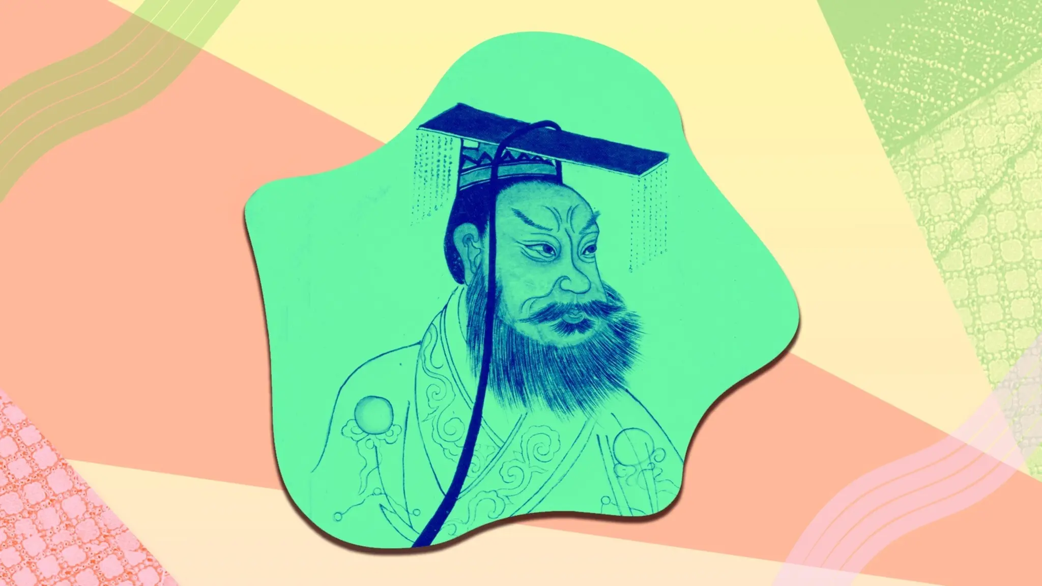 Bild på Shi Huangdi, den första kejsaren av Kina 