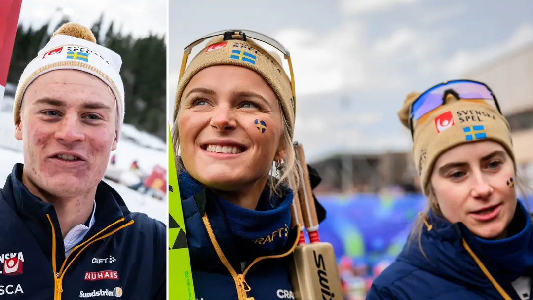 Alvar Myhlback, Frida Karlsson och Ebba Andersson. Foto: Maxim Thore/Bildbyrån