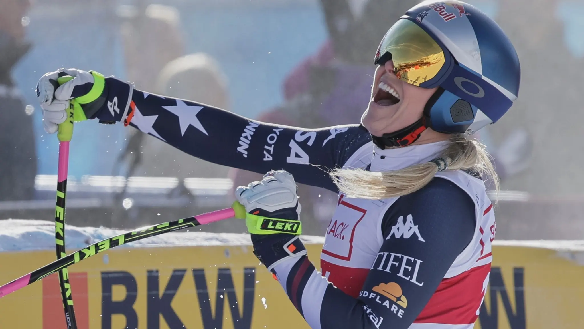 Den amerikanska alpinstjärnan Lindsey Vonn dominerade världscuptävlingen.