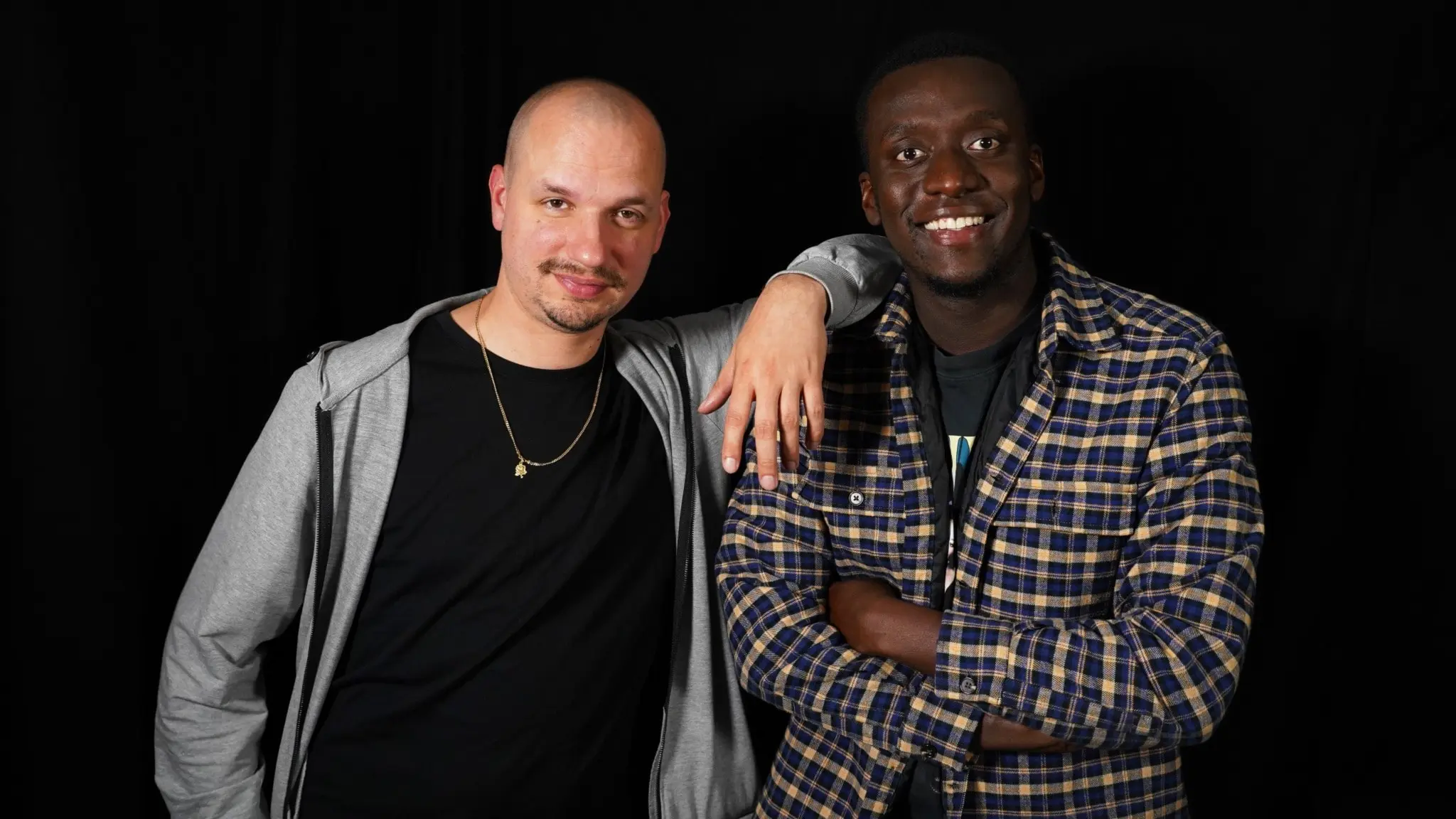 Petter Hallén och Kevin "Kimbo" Kyeswa