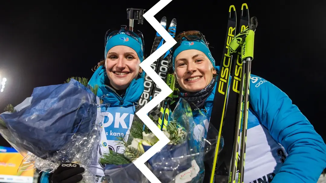 Jula Simon och Justine Braisaz-Bouche