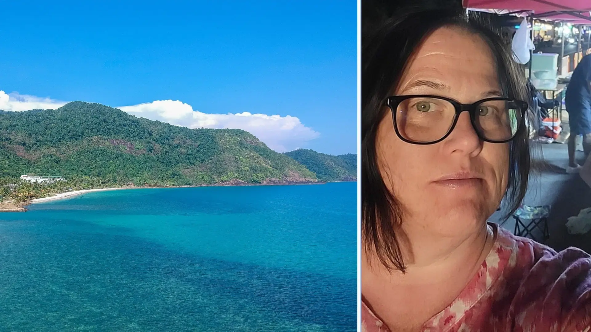 Linda Karlsson är på semester på ön Koh Chang och har inga planer på att avbryta den i förtid.