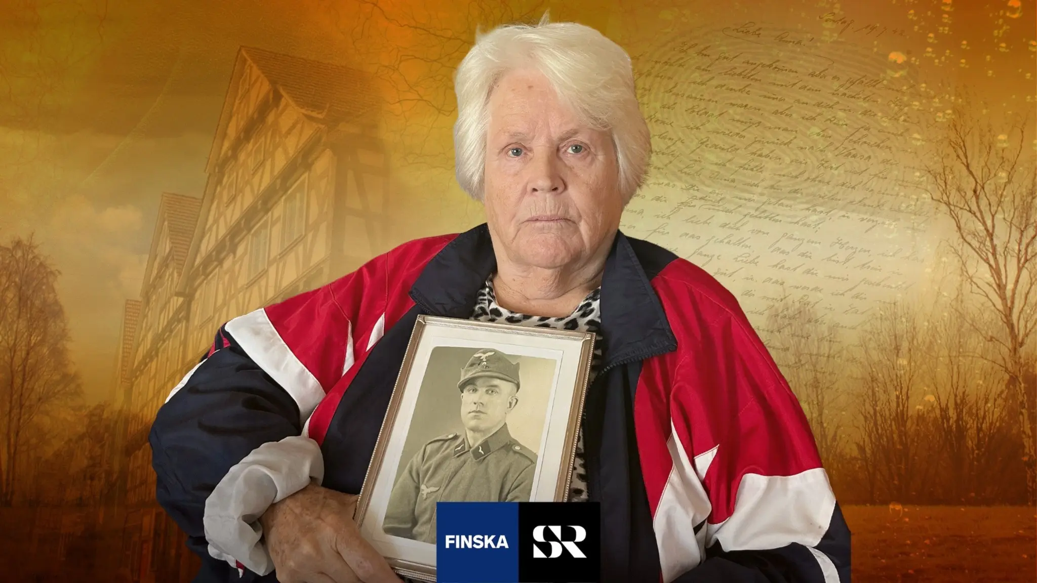 Kollaasi oranssin vivahteisella taustalla. Edustalla Riitta Jylhä verkkatakissa pitelee kellertävää kehyksissä olevaa valokuvaa sotilasunivormuun pukeutuneesta nuoresta miehestä.

Onko Suomessa saksalaisten sotilaiden lapsia? On arvioitu, että suomalaisten naisten ja saksalaisten sotilaiden suhteista syntyi Suomessa satoja lapsia. Määrää on kuitenkin mahdoton tarkkaan arvioida.
Suomi solmii Neuvostoliiton kanssa rauhansopimuksen vuonna 1944. Sopimuksen ehtona on, että Suomen pitää katkaista kaikki suhteet Saksaan. Aseveljestä ja yhteistyökumppanista tulee yhtäkkiä vihollinen. Lapin sota alkaa.  Saksalaiset perääntyvät Lapista taistellen. He polttavat mennessään taloja ja kokonaisia kyliä, vain piiput jäävät jäljelle.  Lapin suurin kaupunki Rovaniemi palaa melkein maan tasalle.
Saksalaisisä ei sen jälkeen ole mikään ylpeydenaihe. Monet saksalaissotilaiden lapsista eivät koskaan tapaa isäänsä.

”Kaikkia heitä yhdistää syvä kaipuu”, kertoo saksansuomalainen toimittaja Irja Wendisch.