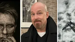 Jens Buskan tauluja saatta kattoa Luulajassa. 