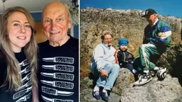 Sanna Laakso hänen ukin ja mummin kans.