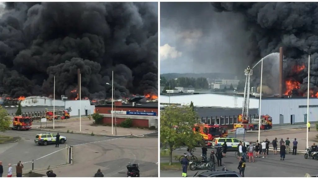 kraftig brand mölndal