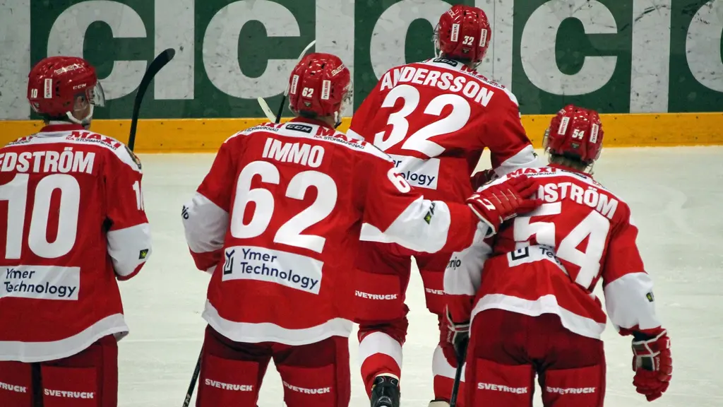 Troja/Ljungby 2017/2018 firar, jubel