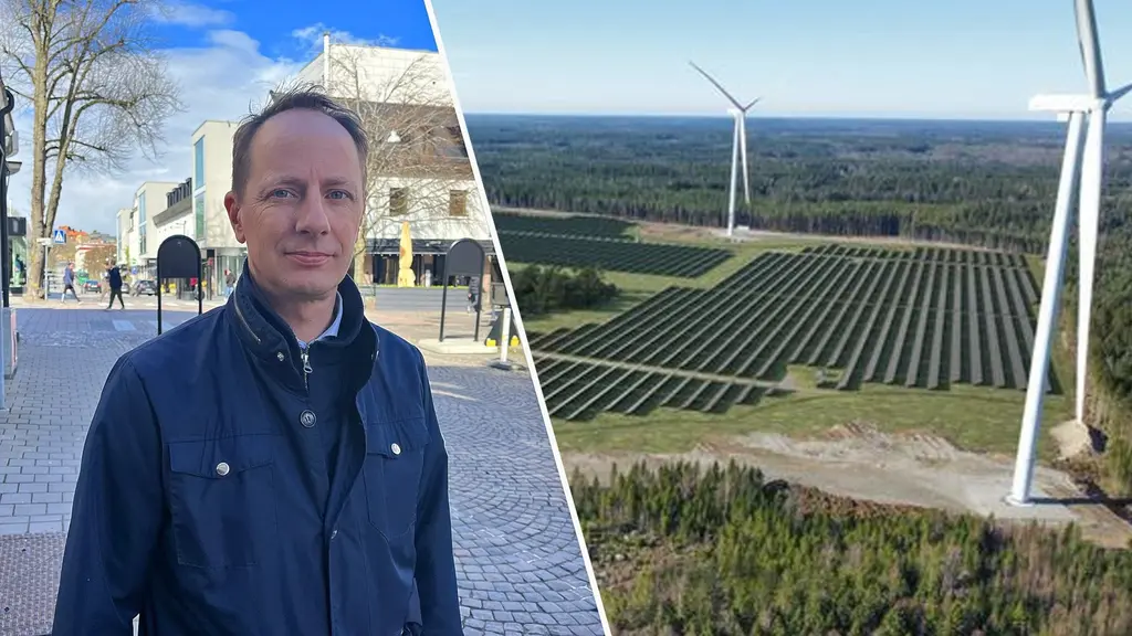 Nu byggs Sveriges hittills största hybridpark – med både solpaneler och vindkraftverk – utanför Ryd i Tingsryds kommun.