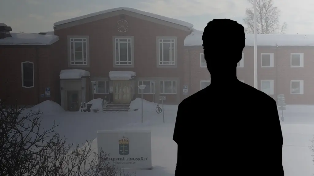 Silhuett över Skellefteå tingsrätt.