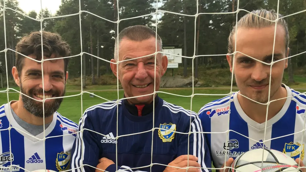På söndag, i derbyt mot Mellerud, hoppas Caue Benício, Bernt Nilsson och Jesper Englund att seriesegern även ska säkras i teorin. Joel Hansson/Sveriges Radio 