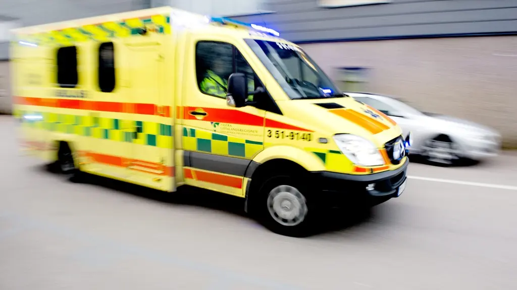 En ambulans under utryckning.