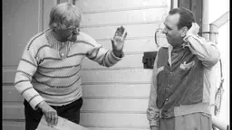 Stig Järrel som Enslingen Johannes och motspelaren Gösta Bernhard.