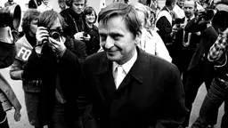 Olof Palme vid valet 1973.