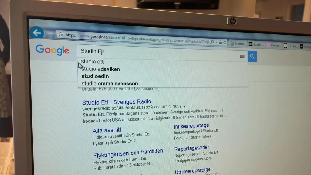 Man får enkelt fram det man söker efter. Foto: Helena Ulander/Sveriges Radio.