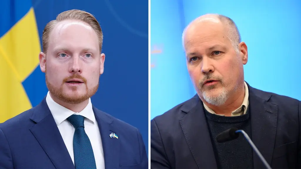 Aron Emilsson i debatt med Morgan Johansson