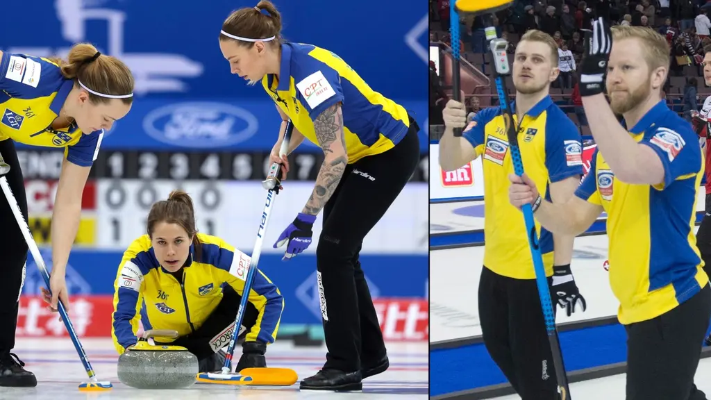 Både damernas och herrarnas världsranking i curling toppas av svenska lag.