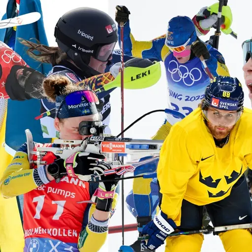 Svenska OS-stjärnor i ett montage.