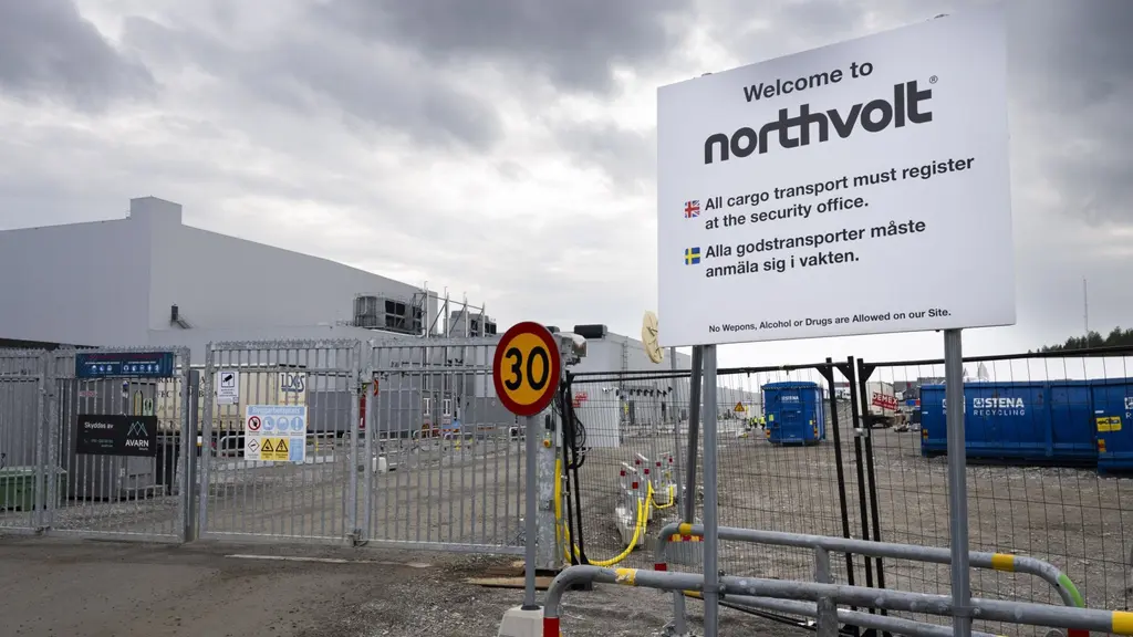 Northvolt sign on entrance