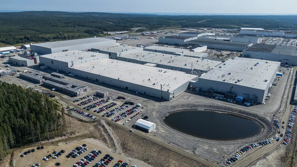 The Northvolt factory seen from the sky.