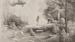 Svedjebruk, tolkat av Otto Gripensvärd, slutet av 1800-talet.