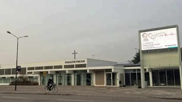 Pingstkyrkan ligger vid Europaporten. Foto: Madeleine Fritsch Lärka/Sveriges Radio