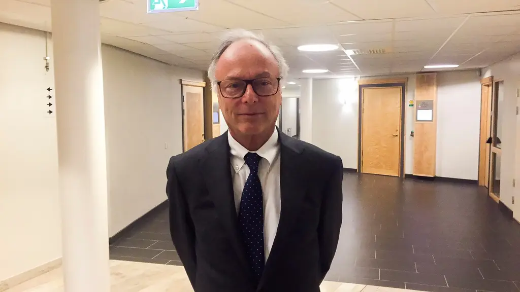 Girjasrättegången: Samebyns advokat Peter Danowsky vid hovrättsförhandlingarna i Umeå
