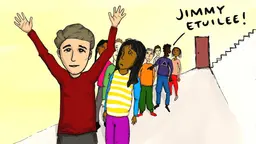 Koulussa Jimmy etuilee ruokajonossa ja välitunnilla, frisbeeta heitellessä häneltä taas palaa pinna. Mikä Jimmyä oikein vaivaa?