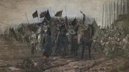 Gustav II Adolf före Slaget vid Lützen - förra sekelskiftets historiemåleri inspirerar dagens mellanstadieelever.
