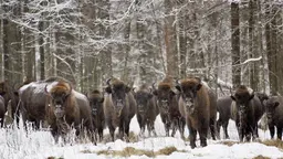 Bialowieza-skogen i Polen är platsen där de första visenterna på 1950-talet åter trampade i vild natur, och där den största populationen finns idag.