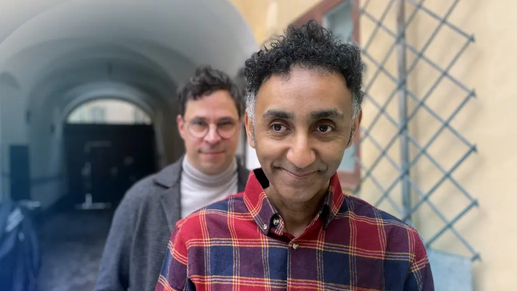 Författaren Sami Said och programledaren Martin Wicklin.