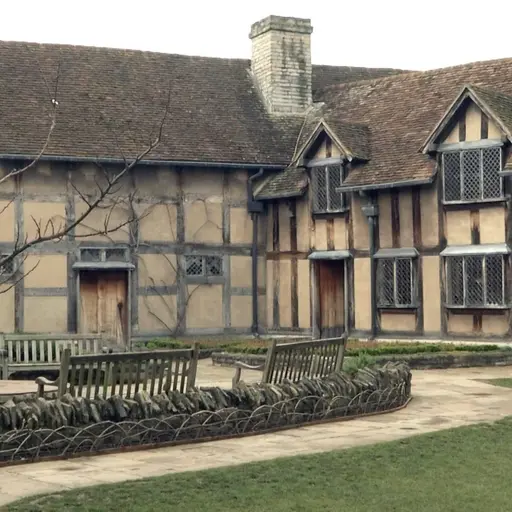 Shakespeares födelseplats i Stratford-upon-Avon.
